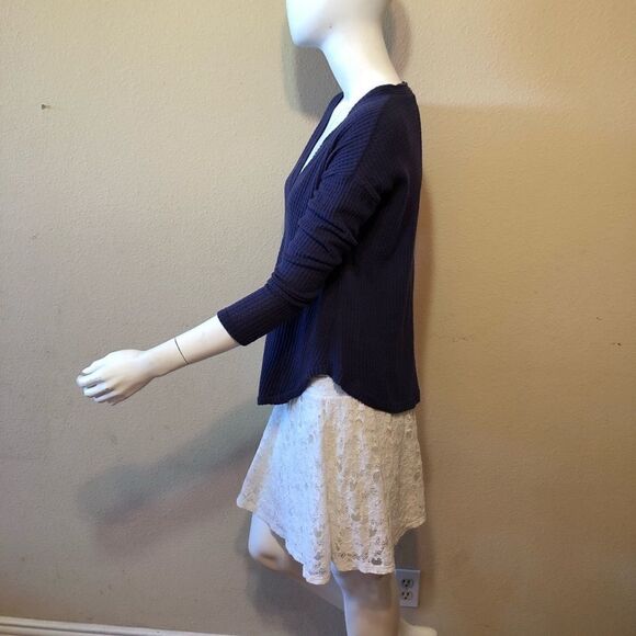 Socialite Thermal Button Front Shirt Sz XS - Picture 3 of 8